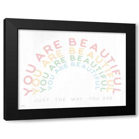 You Are Beautiful Black Modern Wood Framed Art Print by Jaxn Blvd.