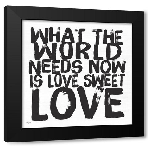 Love Sweet Love Black Modern Wood Framed Art Print by Jaxn Blvd.