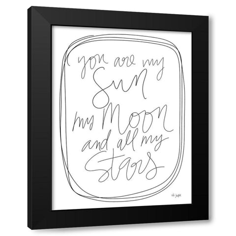 You are My Sun Black Modern Wood Framed Art Print by Jaxn Blvd.