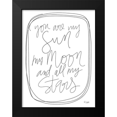 You are My Sun Black Modern Wood Framed Art Print by Jaxn Blvd.