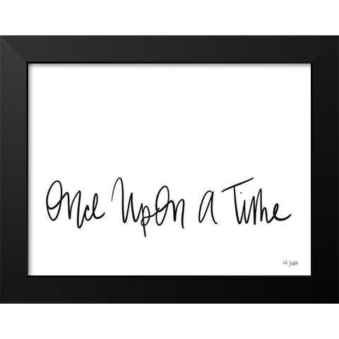 Once Upon a Time Black Modern Wood Framed Art Print by Jaxn Blvd.