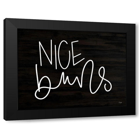 Nice Buns Black Modern Wood Framed Art Print with Double Matting by Jaxn Blvd.