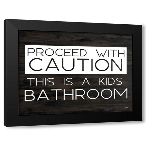 Kids Bathroom Black Modern Wood Framed Art Print with Double Matting by Jaxn Blvd.