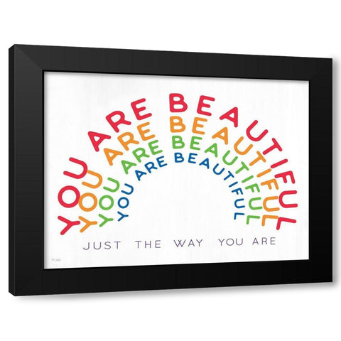 You Are Beautiful Black Modern Wood Framed Art Print with Double Matting by Jaxn Blvd.