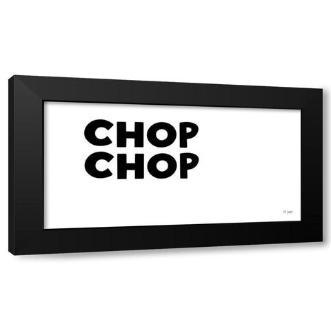 Chop-Chop Black Modern Wood Framed Art Print with Double Matting by Jaxn Blvd.