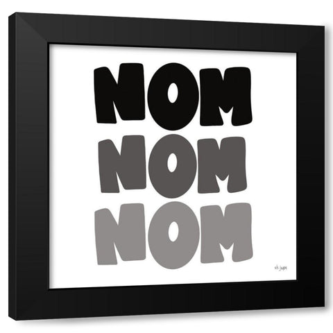 NOM NOM NOM Black Modern Wood Framed Art Print by Jaxn Blvd.