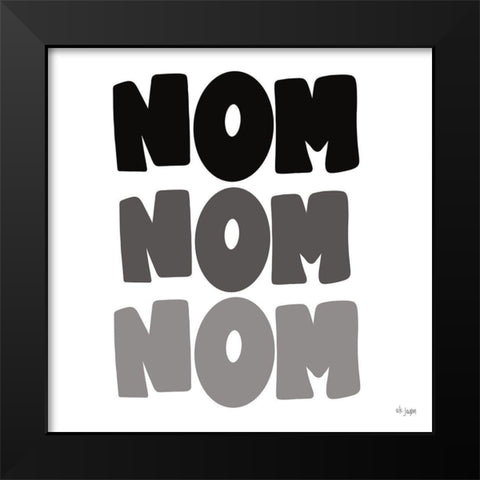 NOM NOM NOM Black Modern Wood Framed Art Print by Jaxn Blvd.
