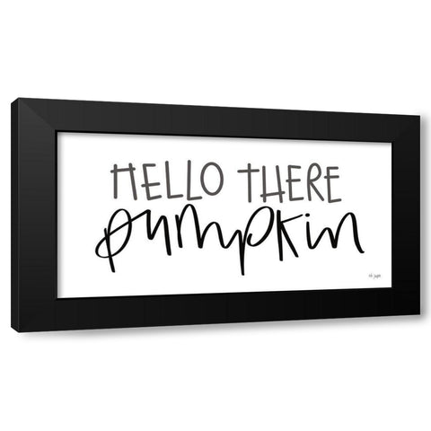 Hello There Pumpkin Black Modern Wood Framed Art Print with Double Matting by Jaxn Blvd.