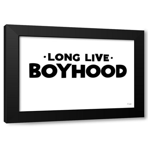 Long Live Boyhood Black Modern Wood Framed Art Print by Jaxn Blvd.