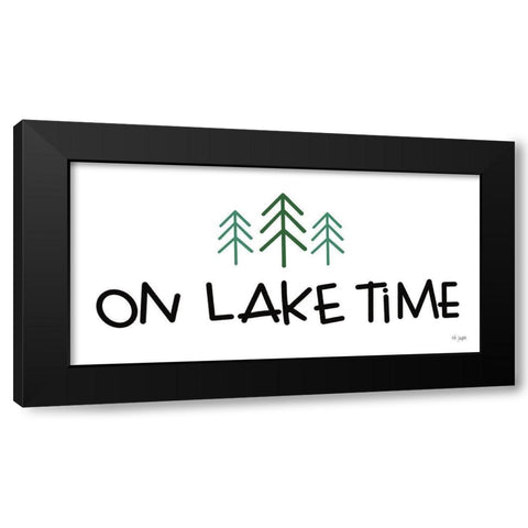 On Lake Time Black Modern Wood Framed Art Print by Jaxn Blvd.
