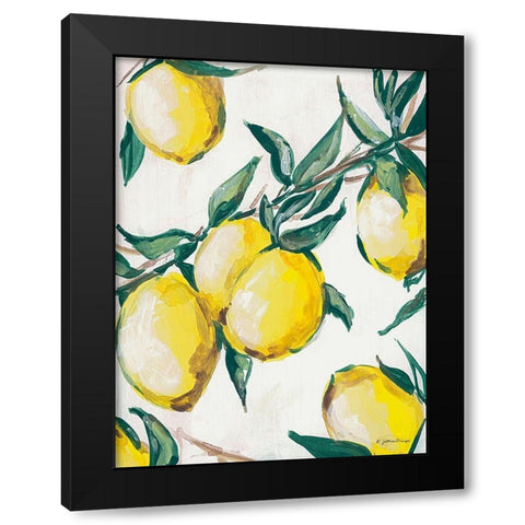 Lemon Branch Black Modern Wood Framed Art Print with Double Matting by Mingo, Jessica