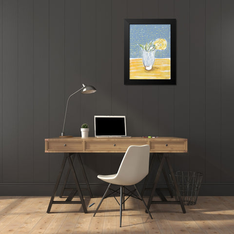 Rose in Glass I Black Modern Wood Framed Art Print by Mingo, Jessica