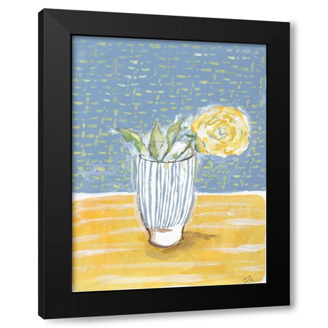 Rose in Glass I Black Modern Wood Framed Art Print by Mingo, Jessica