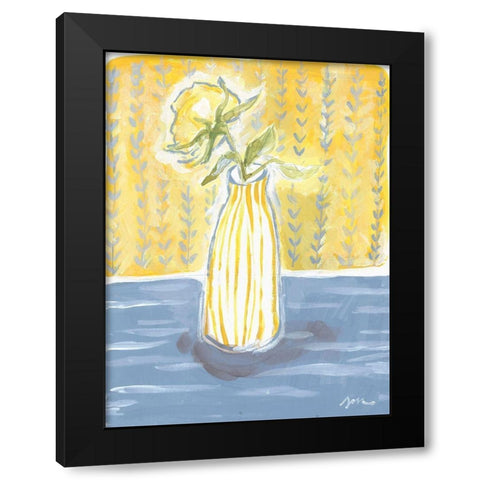 Rose in Glass II Black Modern Wood Framed Art Print by Mingo, Jessica