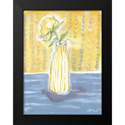 Rose in Glass II Black Modern Wood Framed Art Print by Mingo, Jessica