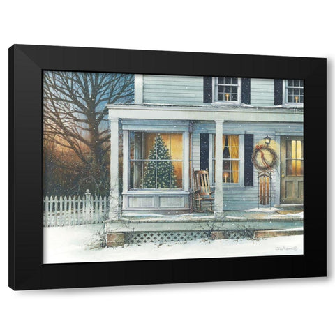 December Glow Black Modern Wood Framed Art Print by Rossini, John