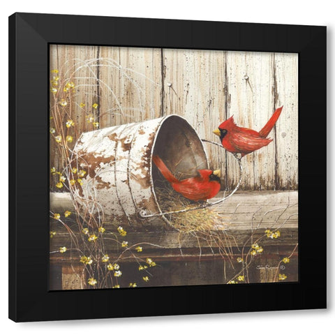 Playing Around Black Modern Wood Framed Art Print by Rossini, John