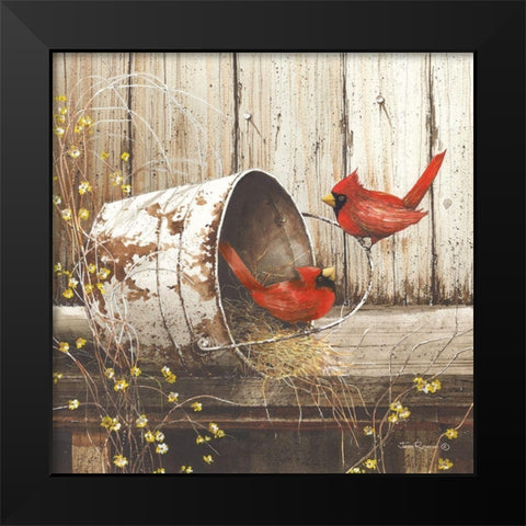 Playing Around Black Modern Wood Framed Art Print by Rossini, John