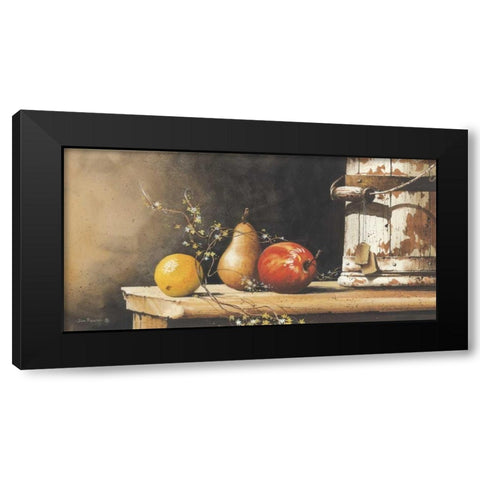 Fruit with Bucket Black Modern Wood Framed Art Print by Rossini, John