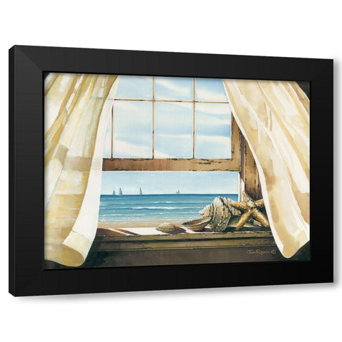 Beach Treasures Black Modern Wood Framed Art Print with Double Matting by Rossini, John