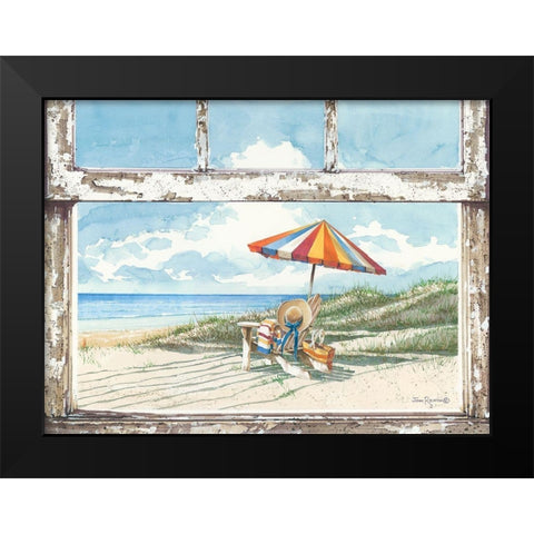 Weathered View Black Modern Wood Framed Art Print by Rossini, John