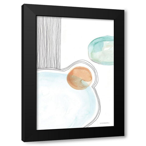 Coffee Social Black Modern Wood Framed Art Print with Double Matting by Kamdon Kreations
