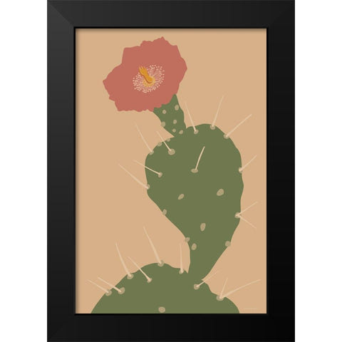 Pretty Prickle 1 Black Modern Wood Framed Art Print by Kamdon Kreations