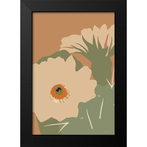 Pretty Prickle 2 Black Modern Wood Framed Art Print by Kamdon Kreations
