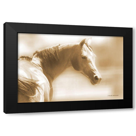 Rose I Sepia Black Modern Wood Framed Art Print with Double Matting by Brooks, Kari