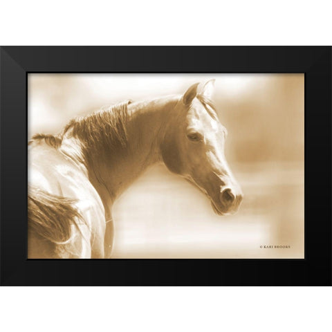 Rose I Sepia Black Modern Wood Framed Art Print by Brooks, Kari
