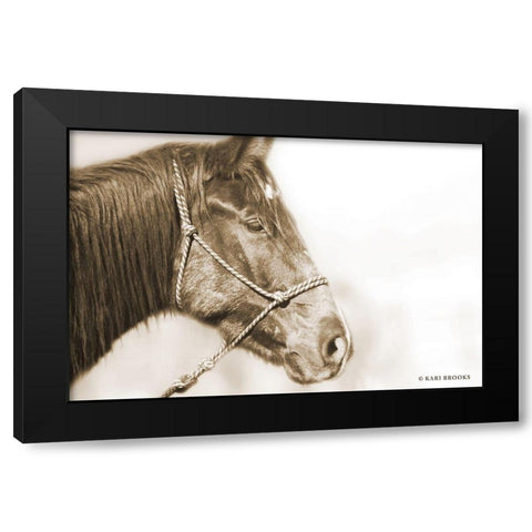 Sepia Thunder Black Modern Wood Framed Art Print by Brooks, Kari