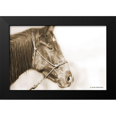 Sepia Thunder Black Modern Wood Framed Art Print by Brooks, Kari
