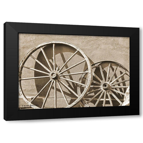 Like a Wagon Wheel Black Modern Wood Framed Art Print with Double Matting by Brooks, Kari