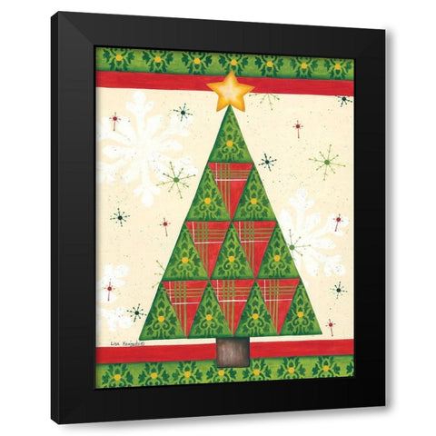 Triangle Tree Black Modern Wood Framed Art Print by Kennedy, Lisa