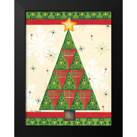 Triangle Tree Black Modern Wood Framed Art Print by Kennedy, Lisa