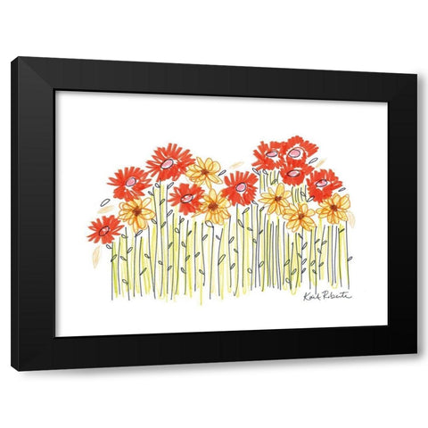 Spring Fever Black Modern Wood Framed Art Print by Roberts, Kait