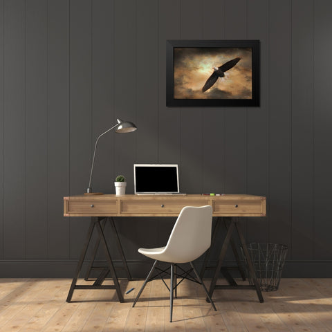 Soaring Eagles Black Modern Wood Framed Art Print by Deiter, Lori