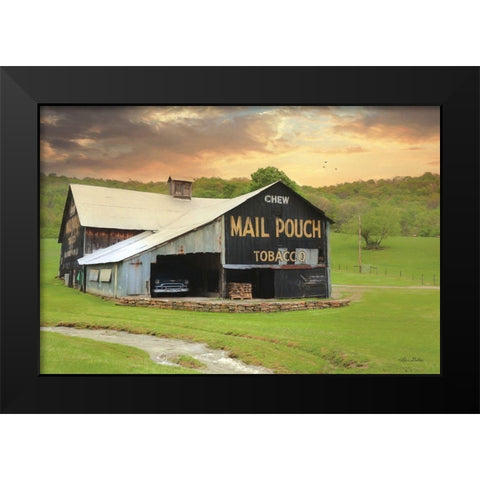 Mail Pouch Barn Black Modern Wood Framed Art Print by Deiter, Lori