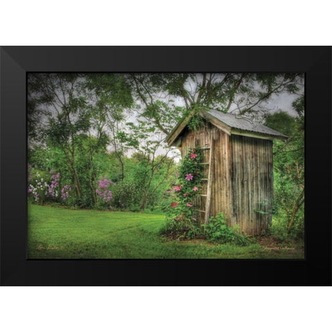 Fragrant Outhouse Black Modern Wood Framed Art Print by Deiter, Lori