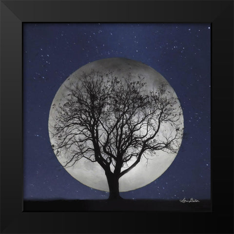 Full Moon Black Modern Wood Framed Art Print by Deiter, Lori