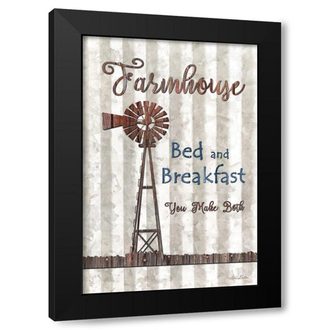 Farmhouse Bed and Breakfast Black Modern Wood Framed Art Print by Deiter, Lori