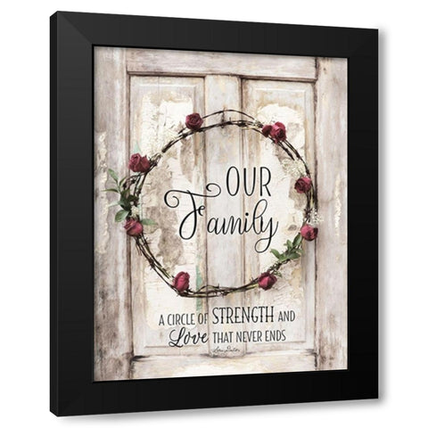 Our Family Black Modern Wood Framed Art Print with Double Matting by Deiter, Lori