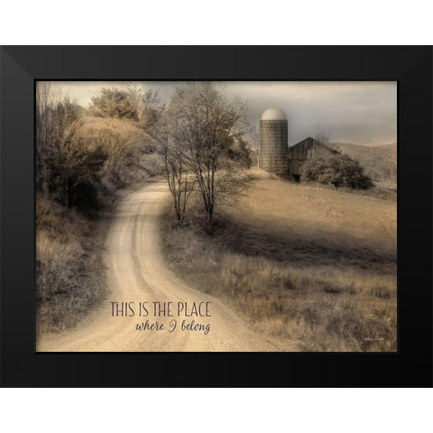 Place Where I Belong Black Modern Wood Framed Art Print by Deiter, Lori