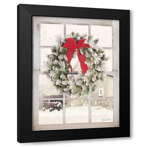 On the Farm Window View Black Modern Wood Framed Art Print by Deiter, Lori