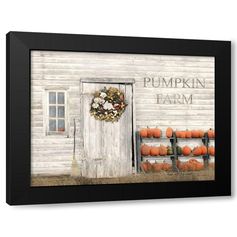 Pumpkin Farm Black Modern Wood Framed Art Print with Double Matting by Deiter, Lori