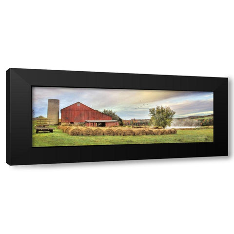 Tioga Hay Bales Black Modern Wood Framed Art Print by Deiter, Lori