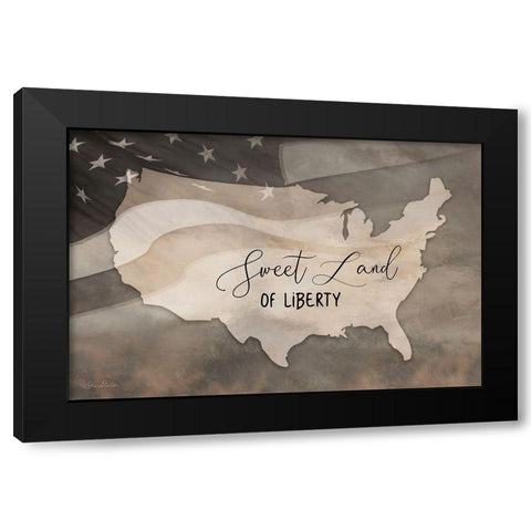 Sweet Land of Liberty Black Modern Wood Framed Art Print by Deiter, Lori