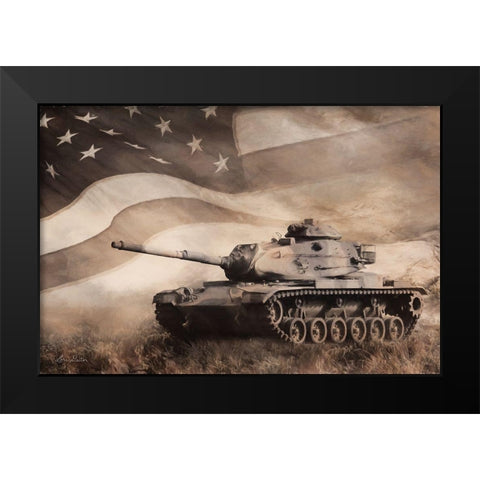 The Liberator Tank Black Modern Wood Framed Art Print by Deiter, Lori