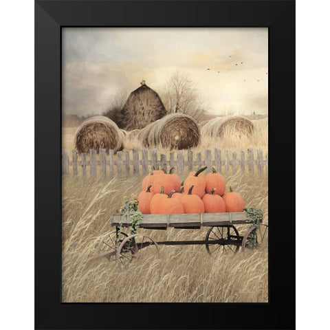 Pumpkin Harvest Black Modern Wood Framed Art Print by Deiter, Lori