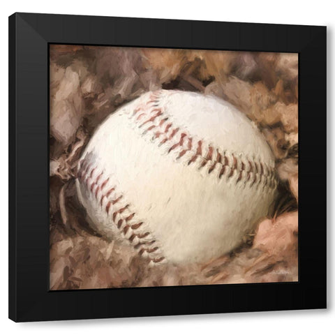 Baseball Season Black Modern Wood Framed Art Print with Double Matting by Deiter, Lori